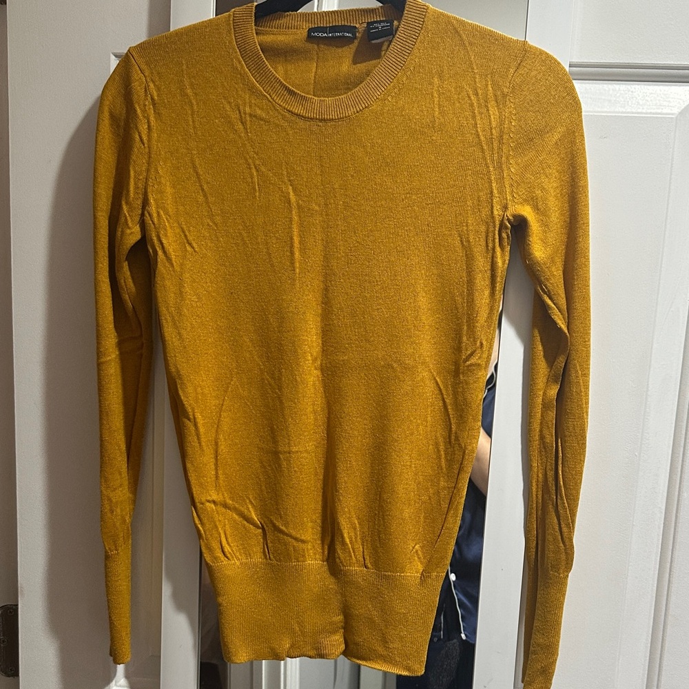 Moda International Golden Knit Sweater